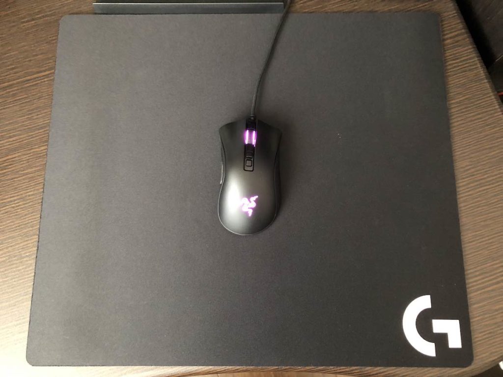 ロジクール G640 マウスを置いたサイズ感